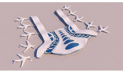 0001 - Airport Organic Form-01 3D model