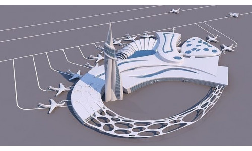 0048 - Airport Organic Form 03 3D model