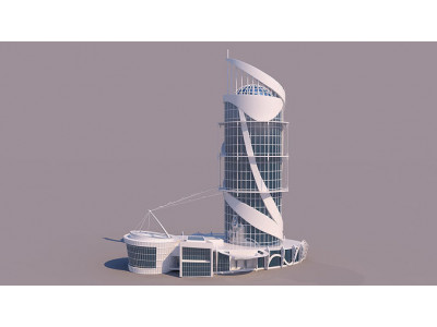 0130 - Hotel Building - Skyscraper 3D model
