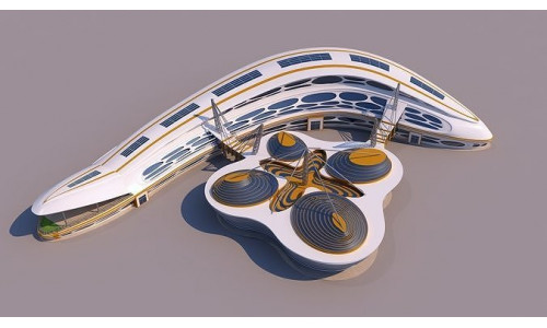 0144 - Organic Building 3D model
