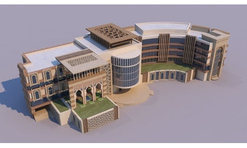 0171 - Islamic Facade Building 3D model