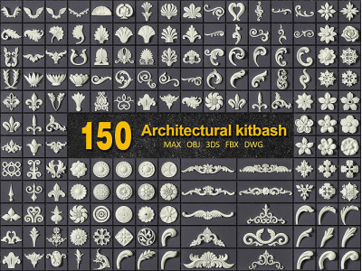 150 ARCHITECTURAL KITBASH - VOL 01  3D model