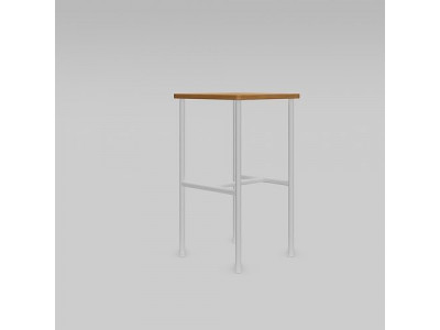 Small Side Table White Light brown Low-poly 3D model