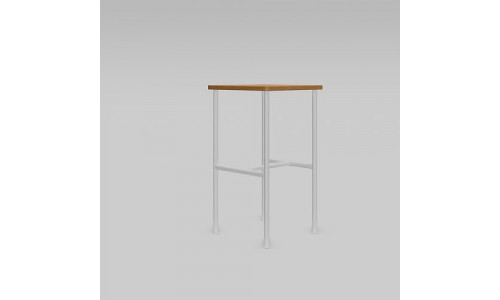 Small Side Table White Light brown Low-poly 3D model