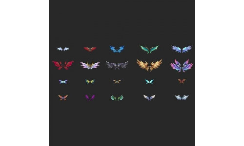 20 Fantasy Wing Collectin Low-poly 3D model