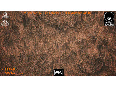 20 Procedural Fur Material Tileable 100 Texture Set  500 Texture Texture