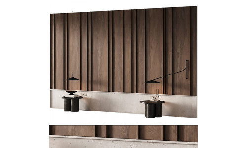 268 wall composition 10 bedroom headboard kit 05 3D model