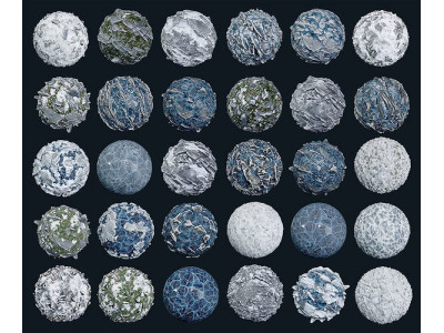 30 Snow Ice Ground Seamless PBR Texture Pack Texture