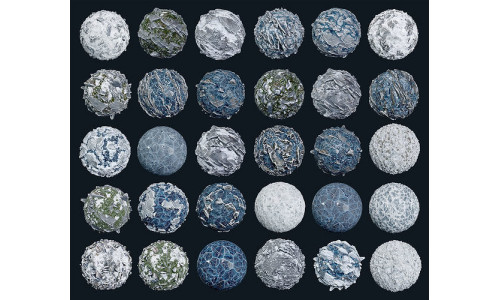 30 Snow Ice Ground Seamless PBR Texture Pack Texture