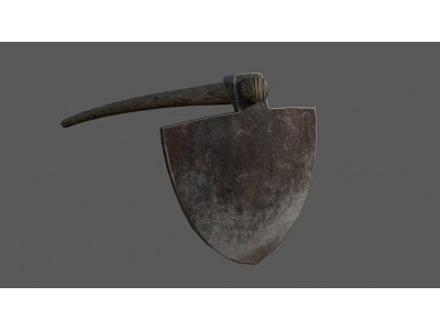 3D Hoe Low-poly 3D model