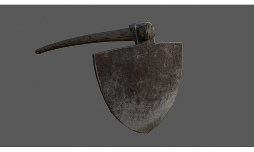 3D Hoe Low-poly 3D model
