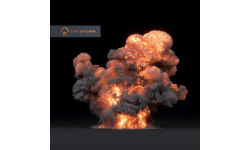 3D Oil Explosion 3D model