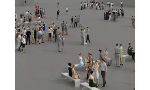 3D PEOPLE CROWDS -PLAZA SQUARE -  ULTIMATE SPEED SOLUTION   Low-poly 3D model