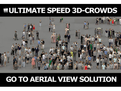 3D PEOPLE CROWDS - TOTAL PACK - ULTIMATE SPEED SOLUTION Low-poly 3D model