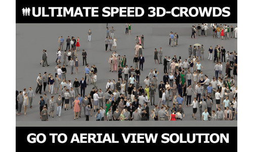 3D PEOPLE CROWDS - TOTAL PACK - ULTIMATE SPEED SOLUTION Low-poly 3D model