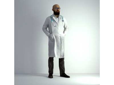 3D Scan Man Doctor 020 3D model