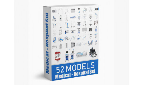 52 Models Medical Hospital Collection 3D model