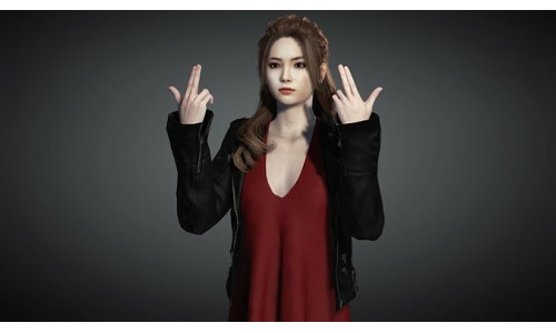AAA Realistic Female Character 06 Low-poly 3D model