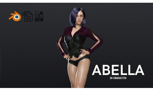 Abella 3D Caracter Low-poly 3D model