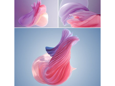 Abstract Art with Cloth simulation  Low-poly 3D model
