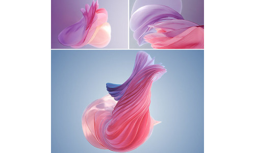 Abstract Art with Cloth simulation  Low-poly 3D model