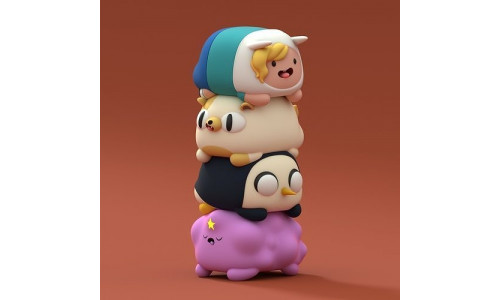 ADVENTURE TIME FANART- FIONNA  CAKE LUMPY SPACE PRINCESS GUNTER 3D print model