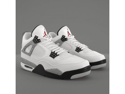 Air Jordan 4 Retro Cement PBR Low-poly 3D model