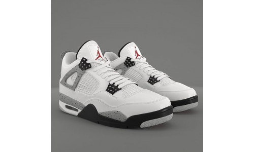 Air Jordan 4 Retro Cement PBR Low-poly 3D model