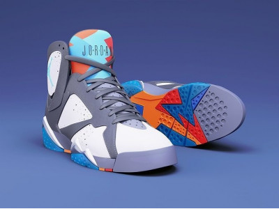 Air Jordan7-retro sneakers 3d model 3D model