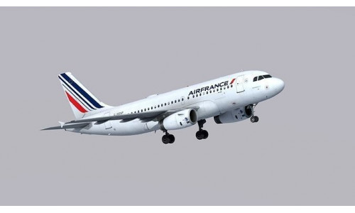 Airbus A319 Air France Low-poly 3D model