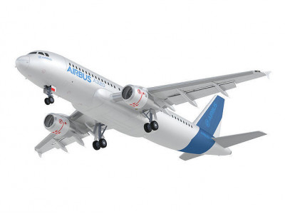 Airbus A320 with interiror 3D model