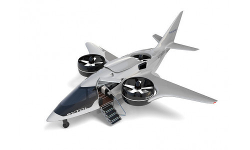 Aircraft Electric TriCopter eVTOL with Interior 3D model
