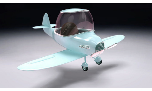 Airplane cartoon style 3D model