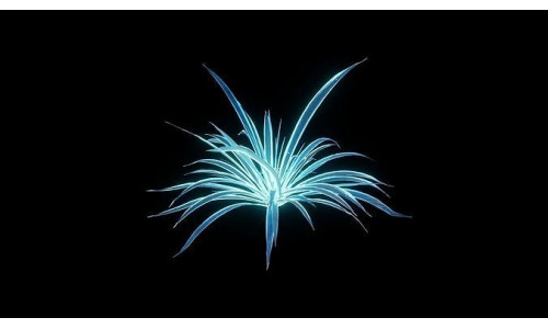 Alien Grass Plant Low-poly 3D model