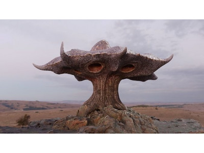 Alien Mushroom Plant Low-poly 3D model
