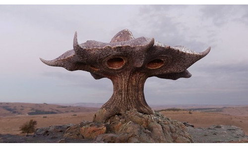 Alien Mushroom Plant Low-poly 3D model