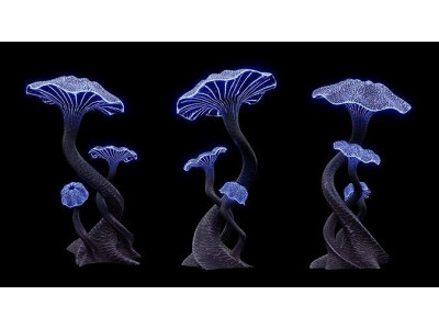 Alien Mushroom Tree Low-poly 3D model