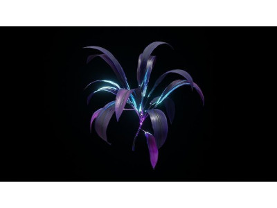 Alien Foliage Plant  Low-poly 3D model
