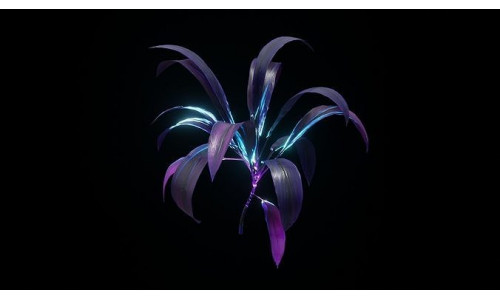 Alien Foliage Plant  Low-poly 3D model