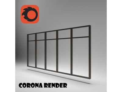 aluminum stained glass 3D model