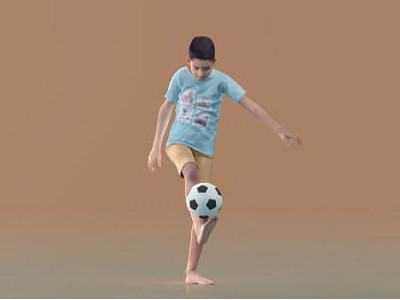 Amal 20095-02 - Animation Model 3DPEOPLE - Playing Ball Low-poly 3D model