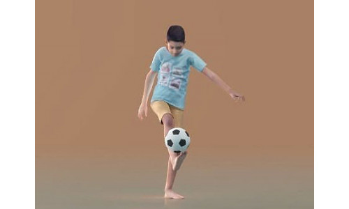 Amal 20095-02 - Animation Model 3DPEOPLE - Playing Ball Low-poly 3D model