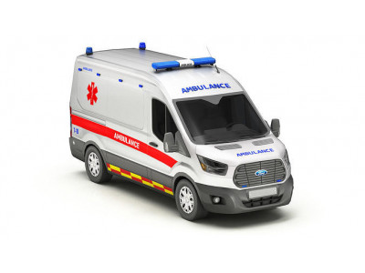 Ambulance Car 2-V5 Low-poly 3D model