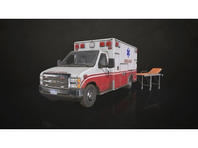Ambulance Type 1 Low-poly 3D model