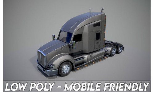 American Truck 8 and upgrades - Mobile Asset Low-poly 3D model Low-poly 3D model