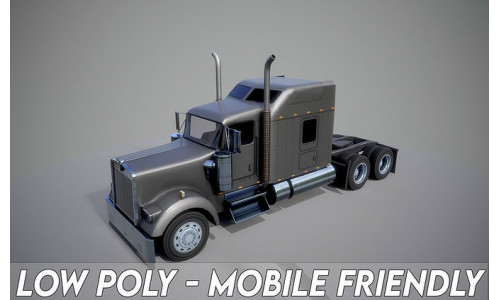 American Truck 9 and upgrades - Mobile Asset Low-poly 3D model Low-poly 3D model