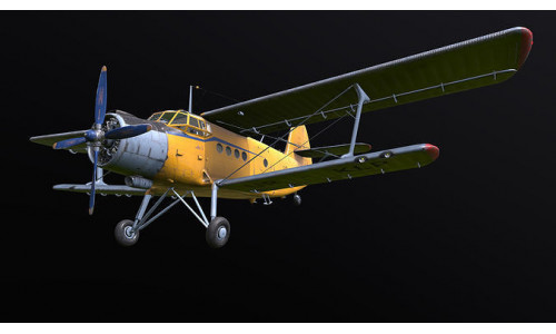 An-2 3D  PBR 3D model Low-poly 3D model