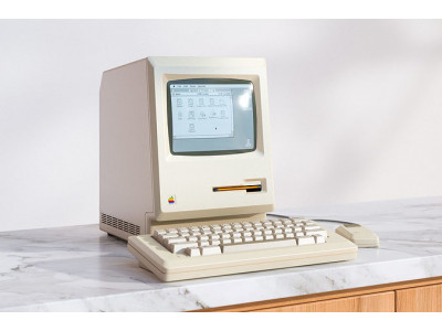 An old white computer 3D model