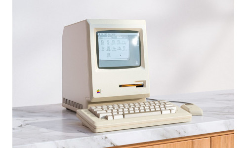 An old white computer 3D model