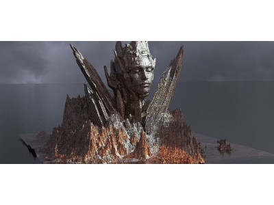 Ancient Sci-Fi mountain 3  3D model